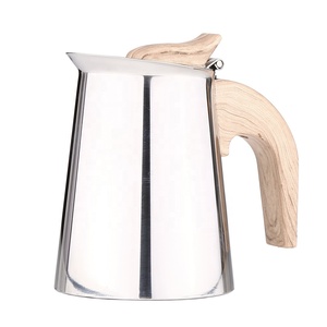 <span class=keywords><strong>Cafetera</strong></span> para cocina de hornillos de acero inoxidable con <span class=keywords><strong>mango</strong></span> de madera - Product Image 4