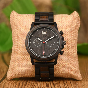 Élégant pour Curren Montre-bracelet en acier inoxydable pour homme de luxe Reloj Chronographe Bois d'ébène Verre Antique Charm Coin De Hombre OEM - Product Image 5
