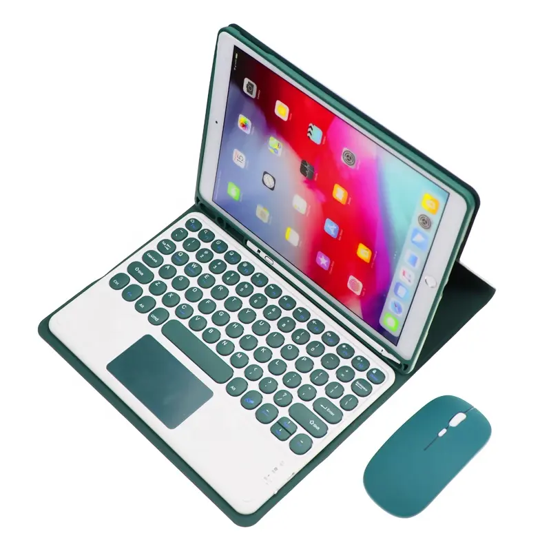 터치 무선 키보드 태블릿 케이스가있는 모든 종류의 iPad 용 휴대용 케이스 10 인치 터치 패드 키보드