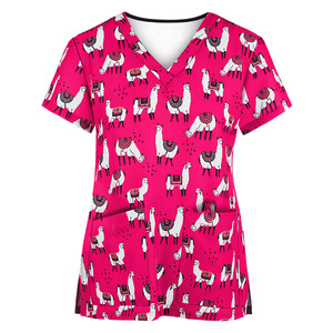 T-<span class=keywords><strong>shirt</strong></span> d'infirmière personnalisé, bon marché, vente en gros, uniforme du personnel médical, chemise imprimée, haut à récurer, collection - Product Image 4