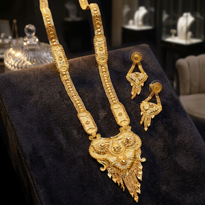 Wholesale Fashion Jewelry 14K 18K 24K Gold Plated <b>Long</b> Forming <b>Necklaces</b> Set, Traditional Jewelry Set, Brass Gold Filled Jewelry - Product Image 4