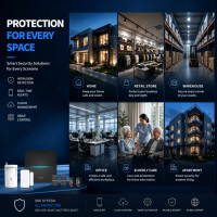 HEYI HY-W20 Sistema de Automatización de Alarma para el Hogar Inteligente, Kit de Automatización del Hogar Inalámbrico Estable, Red WiFi/WiFi GSM, Control Remoto de 8 Piezas