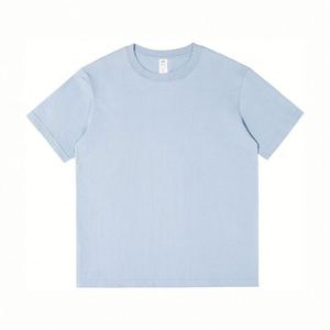 Camisetas Casuales de Moda para Mujer, 100% Algodón Tejido, 220g, Antiarrugas, Cuello Redondo, Corte Holgado, Manga Corta, Color Sólido - Product Image 3
