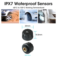 Système Universel de Surveillance de la Pression des Pneus (TPMS) avec Capteur et Affichage, Manomètre OEM de Pression des Pneus, Vente en Gros