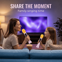 Microphone sans fil L-1098 30W avec changeur de voix et moniteur/écran, système de karaoké avec haut-parleur