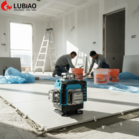 Niveau laser automatique auto-nivelant LUBIAO 4D avec 12/16 lignes à faisceau vert pour outils de mesure de précision avec télécommande