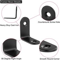Vente en gros de supports d'angle en acier inoxydable noir à 90 et 120 degrés, supports d'angle pour clôture, étagère, lit, armoire, meubles