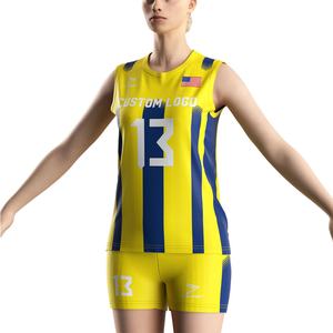 Camiseta Deportiva Personalizada por Sublimación para Equipo de Voleibol, Traje Personalizable en Color Rojo con Jersey Negro para Mujer - Product Image 5