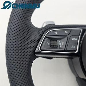 Volant en cuir véritable personnalisé pour <span class=keywords><strong>Audi</strong></span> <span class=keywords><strong>RS</strong></span> <span class=keywords><strong>A3</strong></span> A4 A5 A6 C7 B8 R8 S3 S4 S5 Q3 Q5 Q7 A7 S7, prêt à l'emploi, haute qualité - Product Image 2