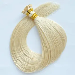 HaiYi Factory I tip keratin hair extensions with Russian cuticle Remy Human hair extension with balayage colors