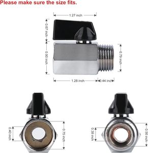 Fabricant en gros de mini-vannes à bille en laiton chromé, filetages NPT BSP, 200 PSI, vente directe d'usine - Product Image 2