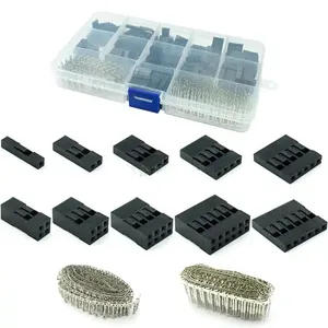 620Pcs Dupont Connector 2.54mm Dupont Cable Jumper Wire Pin Header Housing Kit, Male Crimp Pins+Female Pin Terminal Connector