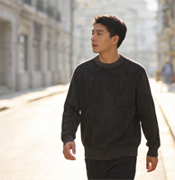 Pull en tricot à col rond et manches longues pour homme, personnalisé en usine, de qualité supérieure, confortable et tendance