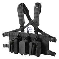 Harnais tactique de poitrine camouflage multifonctionnel et robuste avec pochette magnétique détachable, personnalisable avec logo, pour entraînement extérieur sur le terrain