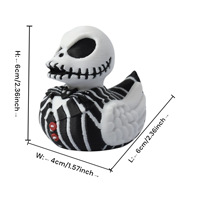Vashine imprimé en 3D PLA matériaux respectueux de l'environnement crâne Jack Skellington canard jouets Halloween cadeau ornement drôle parodie Toi
