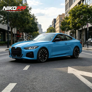 Film de protection de carrosserie NIKO FilmDeep TPU couleur bleu Miami, vinyle auto-adhésif, film de protection de carrosserie TPU changeant de couleur - Product Image 1