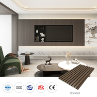 Panel de Pared Ranurado de WPC para Interiores, Diseño Moderno, Tamaño Pequeño, Personalizable, Instalación Rápida, Ecológico, Resistente a la Humedad, para Paredes Interiores