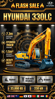 Korea Selatan Menggunakan Excavator Mini Crawler Hyundai 330LC-9S dengan Berat Operasi 33 Ton