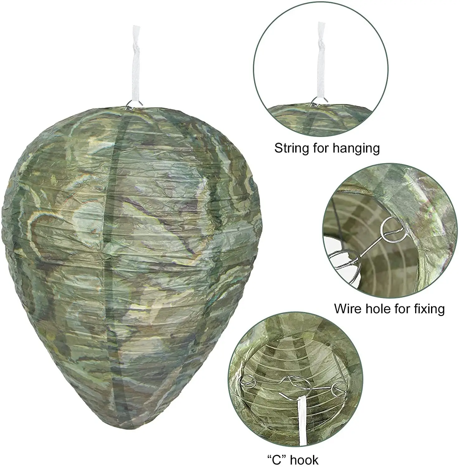 Mới Không Thấm Nước Chống Wasp Hornet Nest Mô Phỏng Hornet Của Tổ Vàng Wasp Nest Decoy Wasp răn đe Cho Hornets