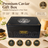 Boîte Cadeau Rectangulaire Haut de Gamme en Métal JYB Grande Taille, Boîte de Rangement en Fer Alimentaire pour Caviar, Fruits de Mer, Coffret Cadeau, Chocolat