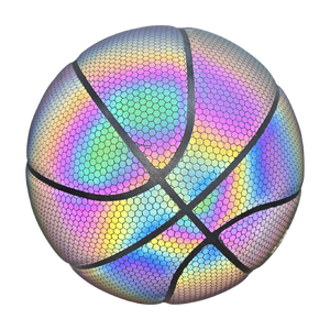 Nuovo Arrivo 2026: Pallone da <span class=keywords><strong>Basket</strong></span> Riflettente Luminoso al Buio, Olografico, in Pelle PU, Misura 7 - Product Image 1