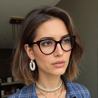 IU-Z70011 Montures de lunettes optiques en acétate œil de chat tendance pour la vente en gros