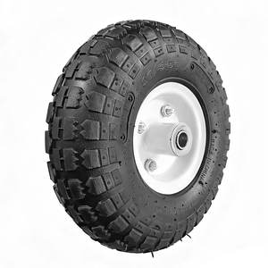 Pneus en caoutchouc de 10x3.50-4 pouces, roues de remplacement, roue pneumatique utilitaire, roulement à billes, axe de 16 mm, garantie de 1,5 an pour chariot à main - Product Image 4