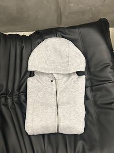 Ropa de Yoga de Felpa Bordada Lulu Lu, Sudadera Clásica con Cremallera, Chaqueta Ajustada para Mujer, Suéter Combinable con Cuello de Botones - Product Image 6
