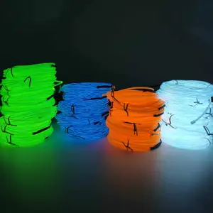 Groothandelsprijs Flexibele Led Neon Draad Multi Color El Koud Licht Draad Met Accu