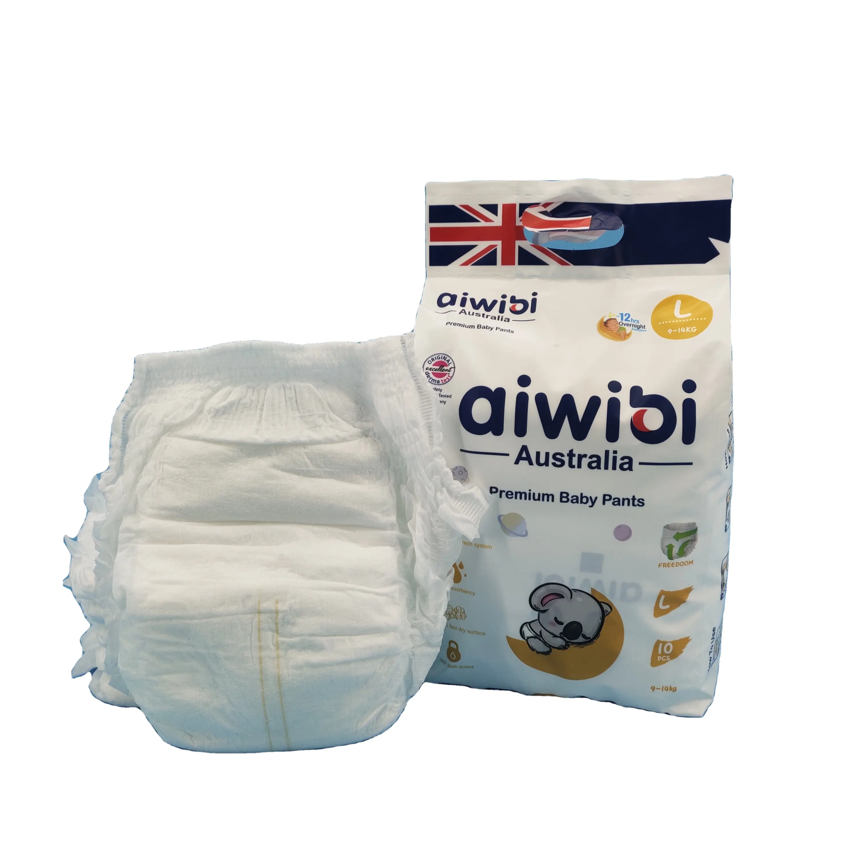 Высококачественные одноразовые детские подгузники AIWIBI, простые в использовании супер сухие детские подгузники, оптовая продажа