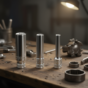 Fervi Long Hexagon <b>Socket</b> Wrench 6mm <b>8mm</b> 10mm Chrome Vanadium Steel - Product Image 3