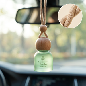 <strong>Car</strong> Perfume Beech Wood Bottle <strong>Refillable</strong> Long Lasting Air Freshener 8ml Hanging Fragrance <strong>Diffuser</strong> for Vehicle Decoration - Product Image 3
