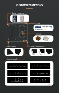 Bếp điện từ âm bàn kính trắng 4 vùng nấu của nhà sản xuất Trung Quốc, mặt bếp gốm cảm ứng - Product Image 2