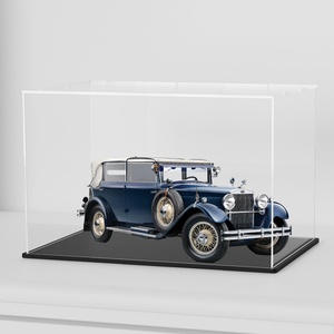 High Quality Custom Luxury Transparent Acrylic Water Resistant for Freestanding Car Model <b>Display</b> <b>Case</b> Modern Style Black - Product Image 6