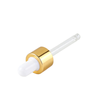 Pipettes compte-gouttes en verre cosmétique noir, or et argent avec tête en caoutchouc pour sérum et huile essentielle – Vente en gros