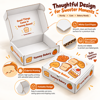Boîtes d'emballage personnalisées pour la pâtisserie, boîtes à emporter pour pizza, pain, desserts, boîtes pliables en carton ondulé épais