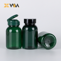 Produit de santé de qualité alimentaire PET vert bouteille vide huile de poisson tablette distributeur de bonbons bouteille bouchon à vis scellé