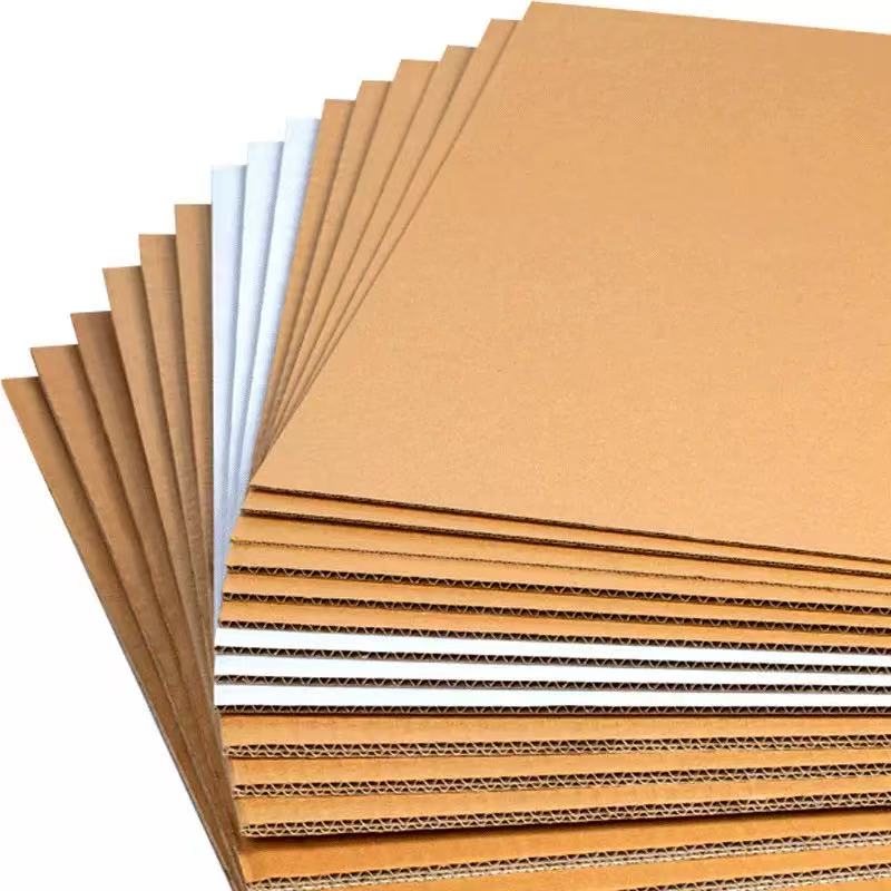 Corrugated Cardboard Sheets 2300x1220mm Recycled Honeycomb Board High Strength Corrugated Paper Sheet a B E EB ABFlute 3 5 7 Ply