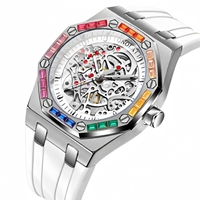 Montres Mécaniques ONOLA NOUVEAU Logo Personnalisé, Montre Diamant Homme Squelette Automatique, Montres-Bracelets de Gros OEM