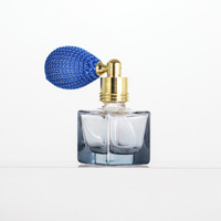 Botol Parfum Atomizer Biru Vintage 10ml, Botol Semprot Kaca Isi Ulang untuk Parfum