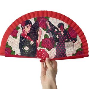 Ventilador plegable impreso de madera Español de Técnica tradicional china ventilador personalizado - Product Image 4
