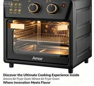 Friteuse à air électrique multifonctionnelle Amor, nouveau design, 1250W, contrôle de la température, cuisson sans huile, fenêtre de visualisation, usage domestique - Product Image 2