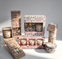 Nouvelles bougies artisanales en cire de paraffine écologiques et biologiques pour l'aromathérapie, dans un bocal en verre, décoration d'intérieur, cadeau pour le Ramadan et la Fête des Pères
