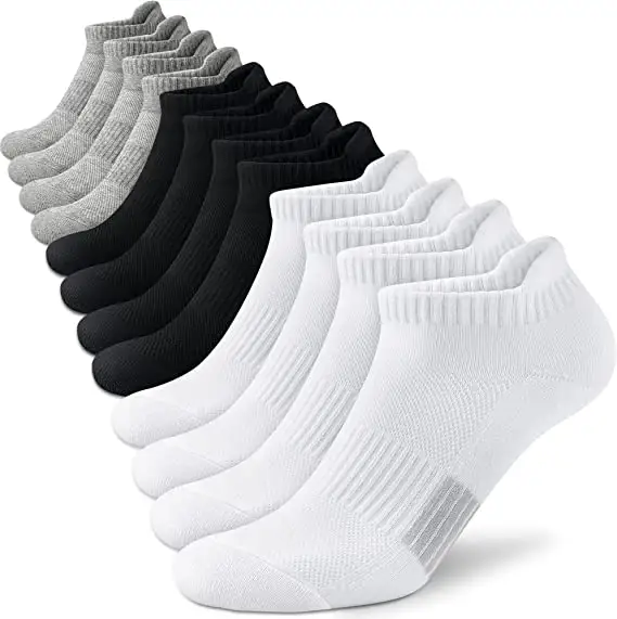 Benutzer definierte Logo Radsport Sport Männer 6er Pack Knöchel griff laufen Anti-Rutsch-Fußball Fußball Sneaker Socken