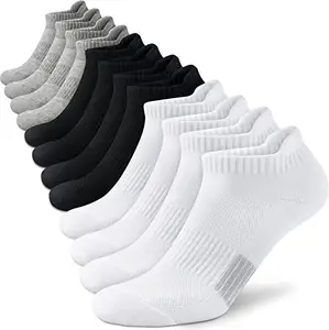 custom logo cycling sport men 6 pack ankle grip running anti slip soccer football sneaker socks