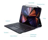 Clavier sans fil magnétique rétroéclairé avec pavé tactile OEM, best-seller 2024, avec housse en cuir pour iPad 10.9