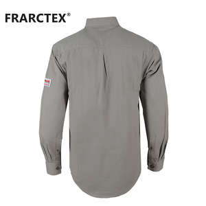 男性用工業用通気性FRワークウェア難燃性FRCメカニックFR溶接ワークシャツ - Product Image 6