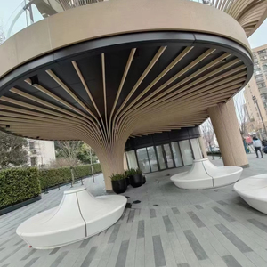 Revêtement mural en tube carré en aluminium de couleur personnalisée pour la conception extérieure d'appartements - Product Image 1