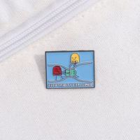 Broche en alliage au design créatif de molécule chimique par électrolyse, amusante et ludique, pour accessoires vestimentaires élégants, vente en gros