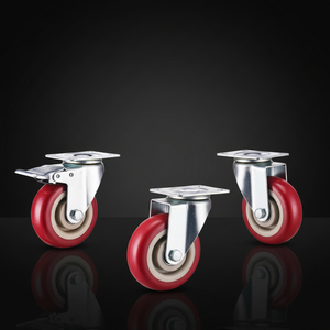 Ruedas Giratorias de Poliuretano Resistentes de 3, 4 y 5 Pulgadas, Color Rojo, para Sala de Estar, Oficina y Baño - Product Image 4